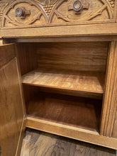 Load image into Gallery viewer, Oak Gothic Revival Sideboard
