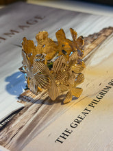 Load image into Gallery viewer, Gold Floral Cuff

