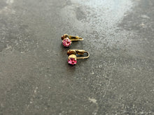 Load image into Gallery viewer, Vintage Germany Clip On Pink Sapphire Earrings
