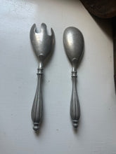 Load image into Gallery viewer, Pewter Spoon &amp; Fork Serving Set
