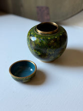 Load image into Gallery viewer, Vintage Green Cloisonne
