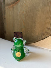 Load image into Gallery viewer, Green Cristal d'Arque Teddy With Flower Basket
