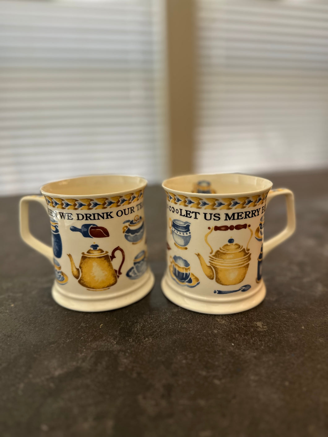 'When We Drink Our Tea' English Mug Set