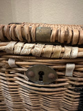 Load image into Gallery viewer, Antique Victorian Wicker Trunk With Skeleton Key
