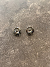 Load image into Gallery viewer, Dusty Blue Crystal Stud Earrings
