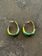 Load image into Gallery viewer, Vintage Enamel Swirl Earrings
