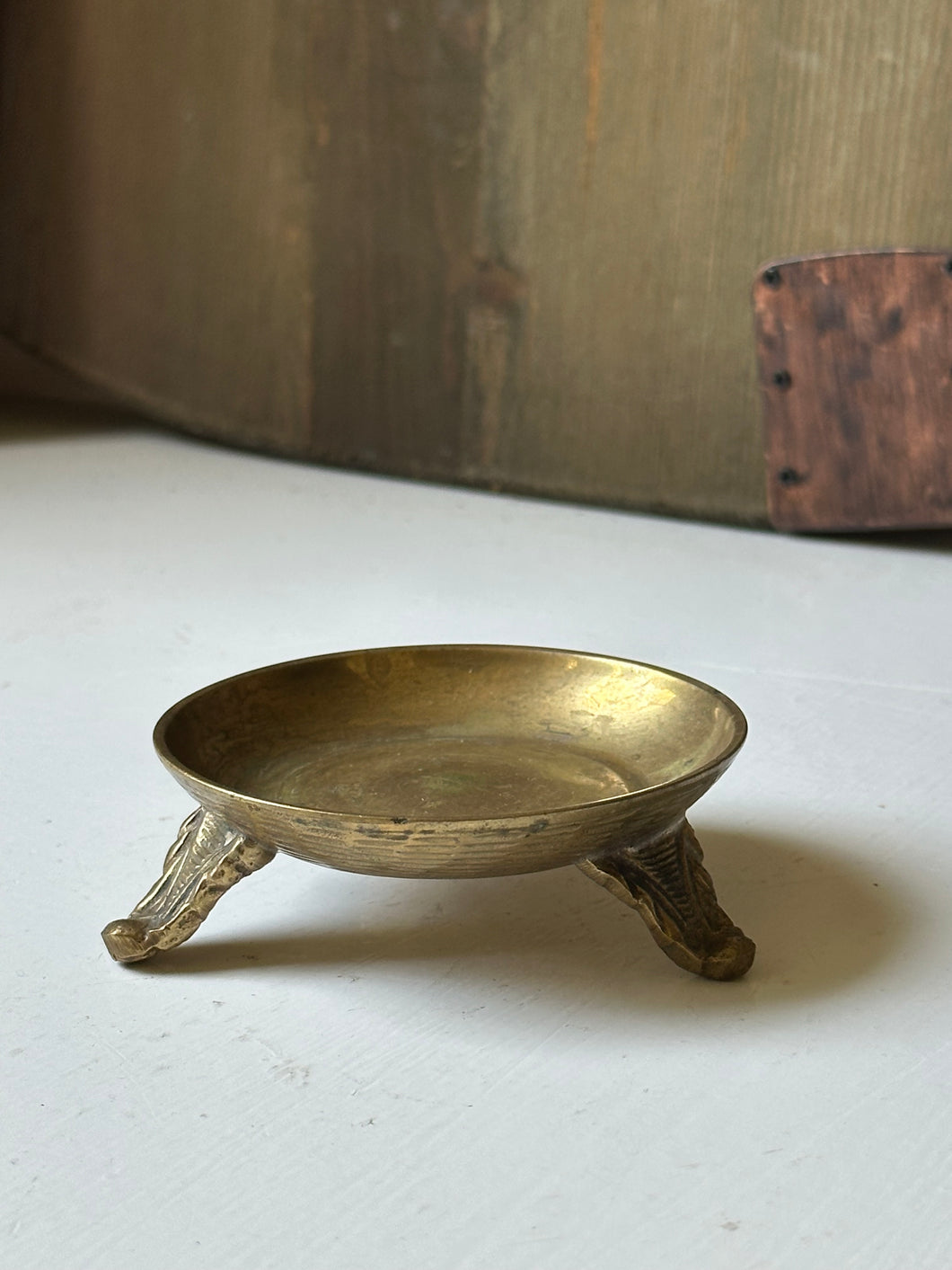 Brass Footed Trinket Dish
