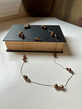 Load image into Gallery viewer, Long Bronze Crystal Beaded Necklace
