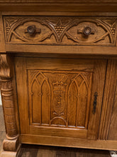 Load image into Gallery viewer, Oak Gothic Revival Sideboard
