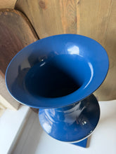 Load image into Gallery viewer, Large Glossy Blue Ceramic Urn Table Vase
