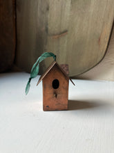 Load image into Gallery viewer, Copper Birdhouse Ornament
