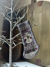 Load image into Gallery viewer, Snowman  Sampler Stocking
