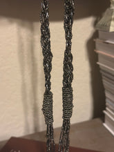 Load image into Gallery viewer, Long Silver Beaded Necklace
