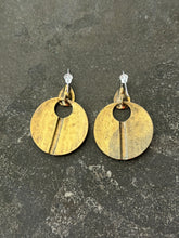 Load image into Gallery viewer, Hammered Brass Dangle Earrings

