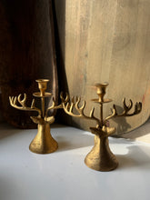 Load image into Gallery viewer, Cast Metal Stag Candle Holders
