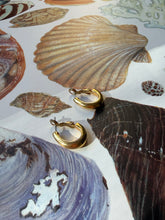 Load image into Gallery viewer, Vintage Gold J Hoop Earrings
