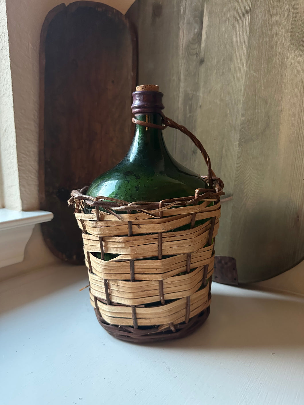 Vintage Green Demijohn