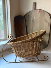 Load image into Gallery viewer, Gold Wicker Sleigh

