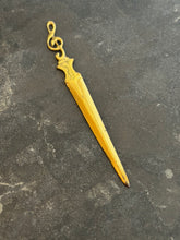 Load image into Gallery viewer, Brass Treble Clef Letter Opener
