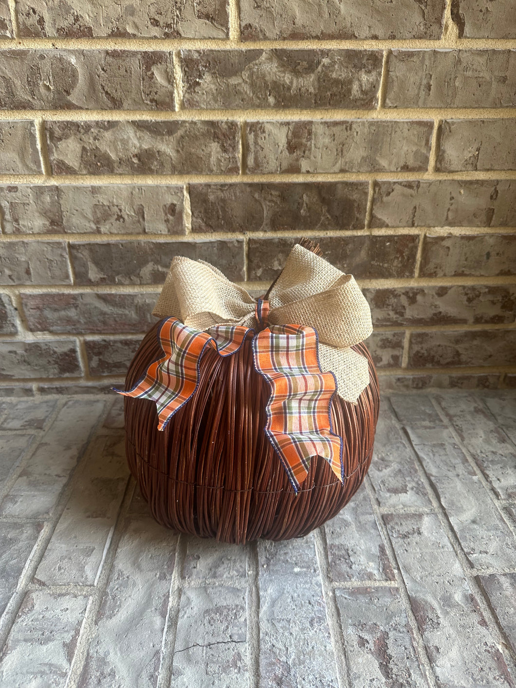 Brown Wicker Pumpkin