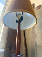 Load image into Gallery viewer, MCM Brass &amp; Wood Table Lamp
