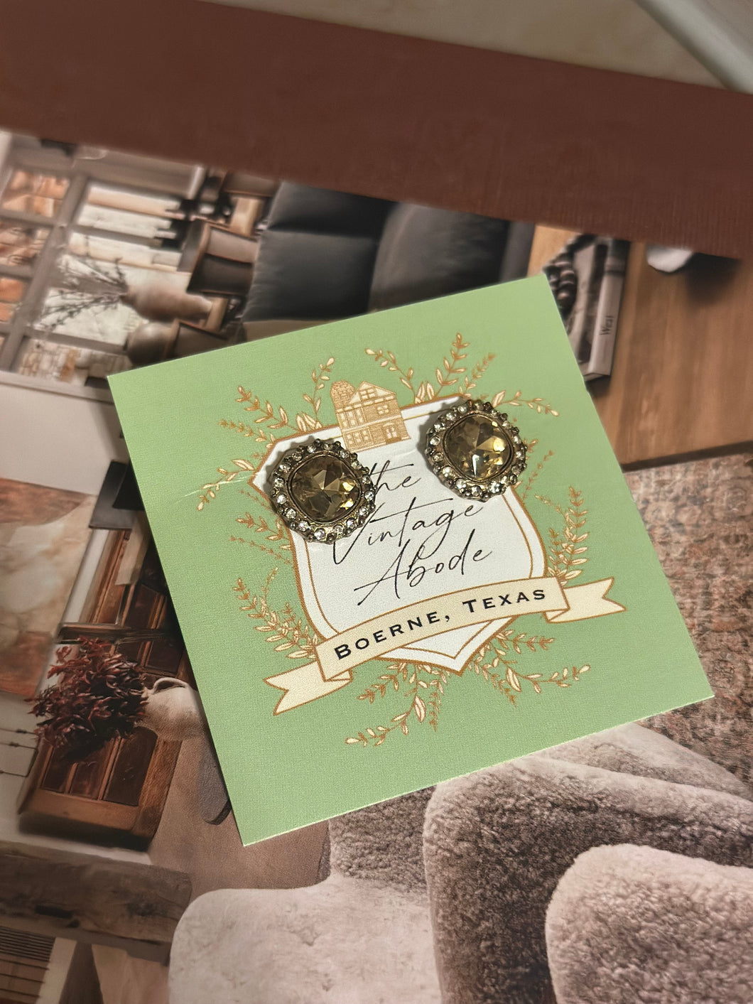 Gold Jeweled Earrings