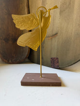 Load image into Gallery viewer, Gold Metal Angel On Stand
