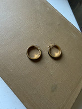 Load image into Gallery viewer, Monet Black Enamel Loop Earrings
