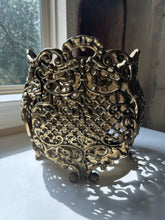 Load image into Gallery viewer, Antique Cast Brass Ornate Victorian Planter
