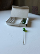 Load image into Gallery viewer, Vintage Hand Blown Olive Martini Stir Sticks
