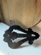 Load image into Gallery viewer, Antique Cast Iron Lyre Note Holder
