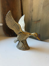 Load image into Gallery viewer, Vintage Brass Flying Duck
