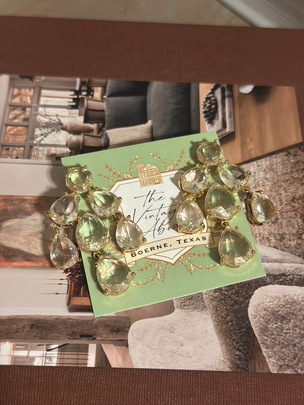 Clustered Crystal Earrings