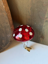 Load image into Gallery viewer, Mercury Glass Mushroom Clip Ornament
