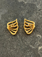 Load image into Gallery viewer, Vintage Monet Gold Winged Earrings
