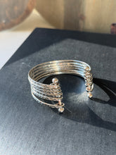 Load image into Gallery viewer, Hammered Silver Open Cuff
