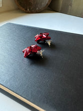 Load image into Gallery viewer, Red Christmas Bow Earrings
