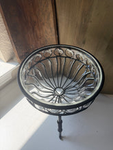 Load image into Gallery viewer, Vintage Iron Caged Blown Glass Bowl
