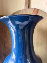 Load image into Gallery viewer, Large Glossy Blue Ceramic Urn Table Vase

