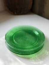 Load image into Gallery viewer, Green Blown Glass Plate Set

