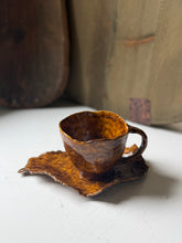 Load image into Gallery viewer, Wabi Sabi Handmade Pottery Cup &amp; Saucer
