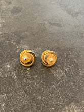 Load image into Gallery viewer, Vintage Pearl &amp; Knot Stud Earrings
