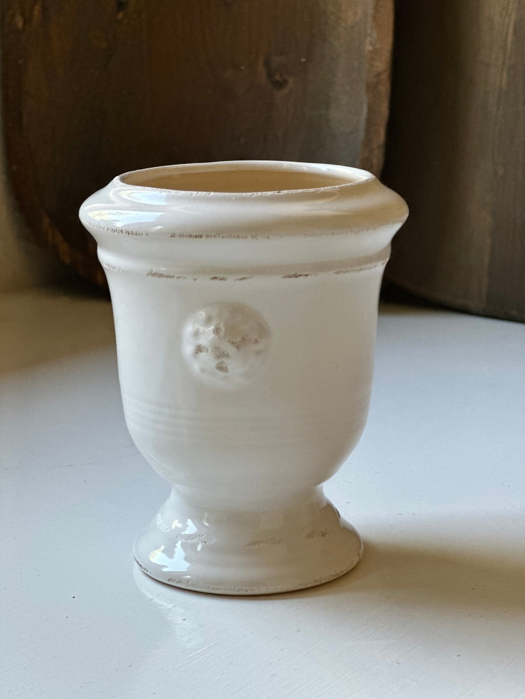Small White French Urn