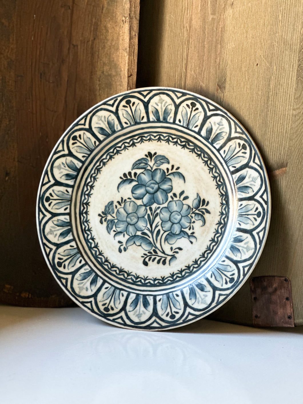 Blue Floral Plate