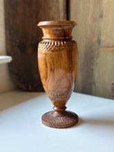 Load image into Gallery viewer, Olive Wood Carved Vase
