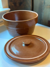 Load image into Gallery viewer, Vintage Lidded Stoneware Casserole Pot
