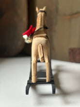 Load image into Gallery viewer, Hand carved Wooden Christmas Rocking Horse
