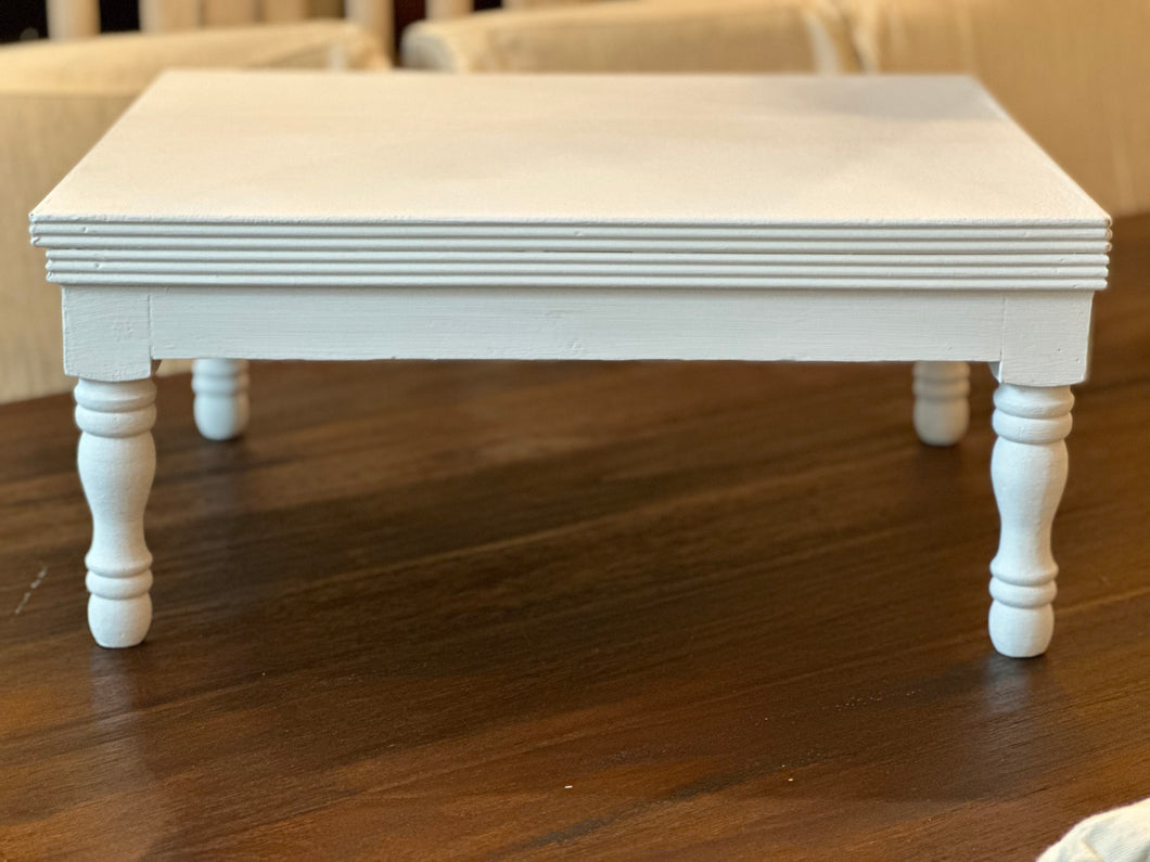 Large Linen White Table Riser