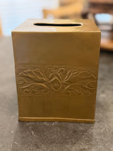 Load image into Gallery viewer, Embossed Brass Tissue Box
