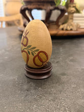 Load image into Gallery viewer, Primitive Amish Hand Painted Egg On Stand
